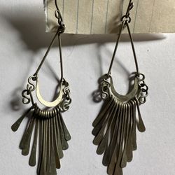 Vintage Handmade Silver Earrings 