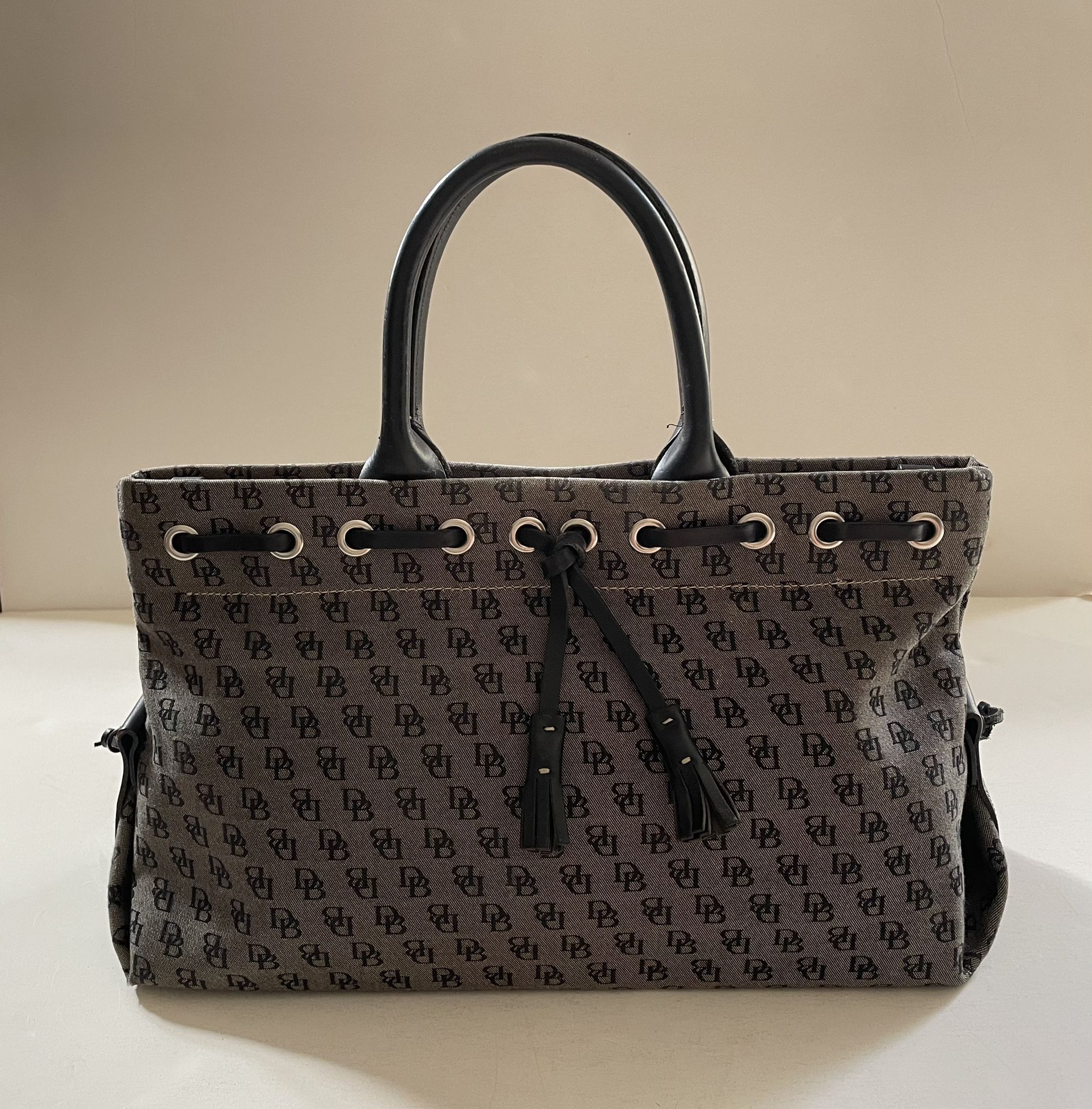 Dooney & Bourke Satchel Handbag Black/Gray 15” x 8.5”