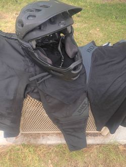 Youth riding  helmet pants and shirt