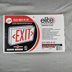 Brand New Commercial LED Exit Sign w/ Battery Back-Up