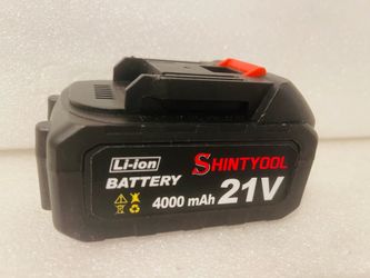 Batería de litio de 21V - Batería de 4.0 Ah con adaptador de cargador y indicador LED compatible con soplador de hojas