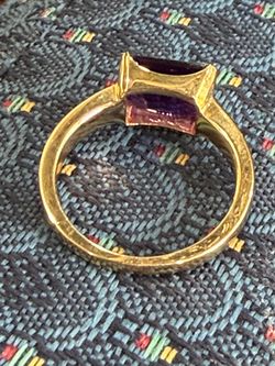 14k Gold  Ring with amethyst  Stone