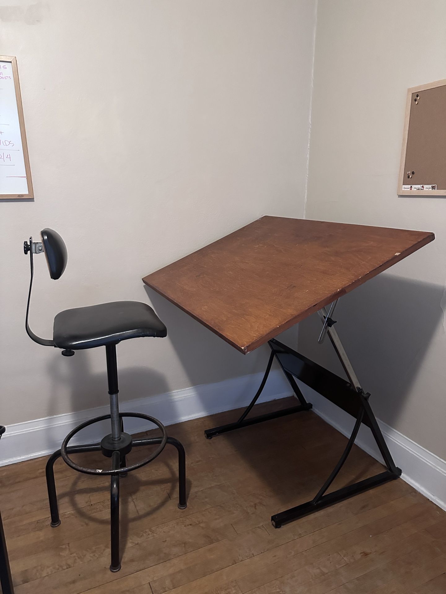 Vintage Drafting Table! Comes With Stool.