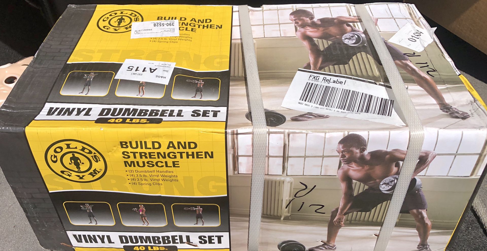Brand new gold’s gym adjustable vinyl dumbbell set 40 lbs
