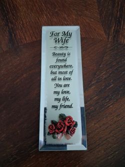 Glass Baron "My Wife, My Best Friend" collectible glass figurine. 