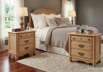 🌿✨ Natural Wood Nightstands ✨ Everyday Functionality! ✨🌿