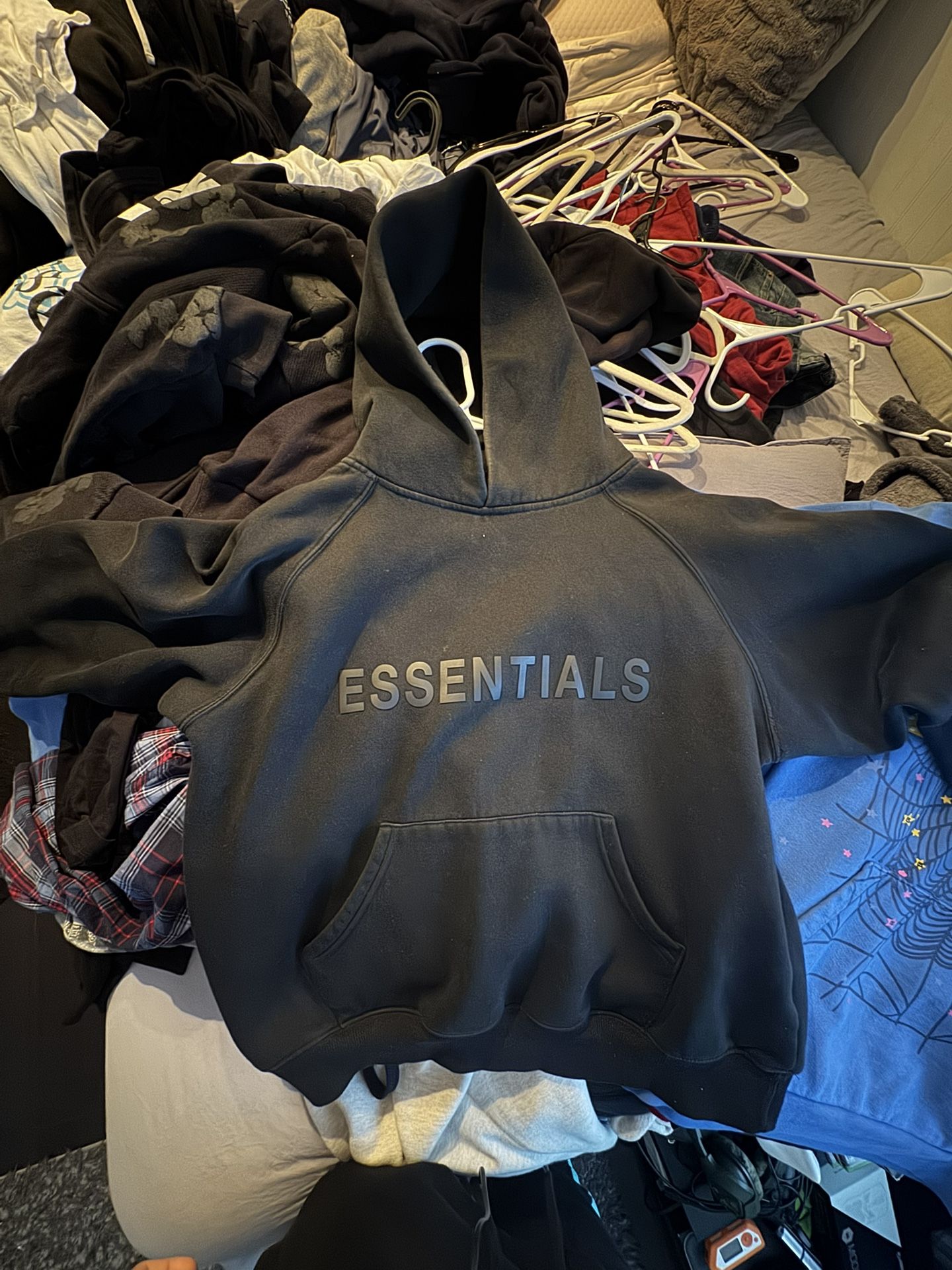 Black essentials hoodie SIZE S & M
