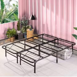 Folding Metal Bed Frame - King