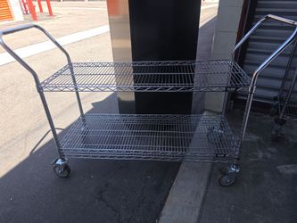 ULINE 3-Shelf Chrome Wire Utility Cart