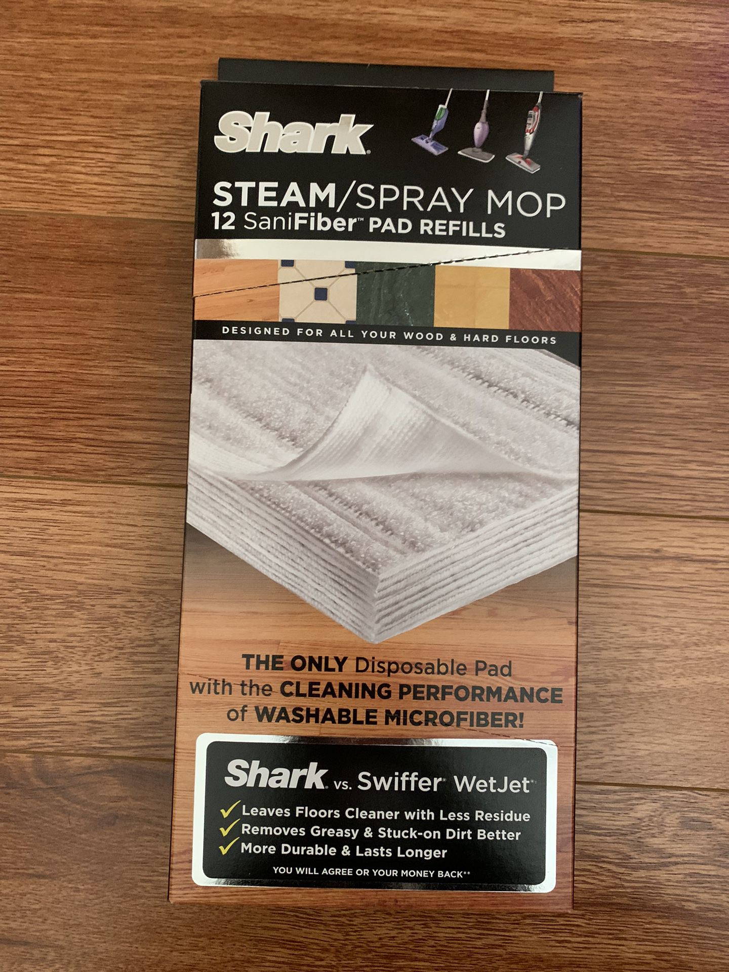 SHARK - Steam/Spray Mop SaniFiber 12 Pad refill