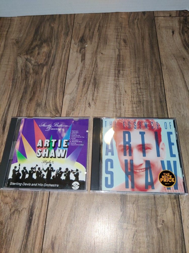 Artie Shaw CD's Set Of 2 'Strictly Ballroom Dancing' & 'The Essence'. Has wear from age and storage. Sold as is.