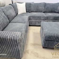 Sectional W Ottoman ✅ Delivery available ✅ Financing Options Available!✔️✨️No Credit Needed✔️✨️$0 Or $50 Down Payment✨️