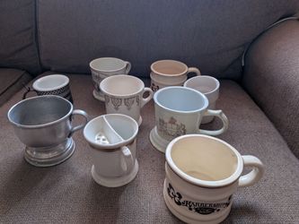 Vintage antique shaving mugs