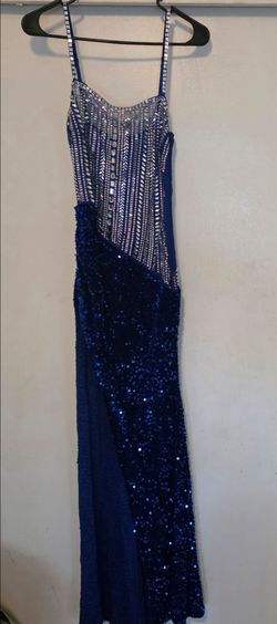 Royal Blue Sequins Dress