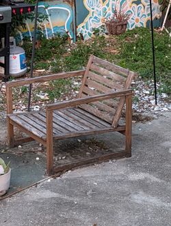 Low profile wooden chairs