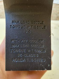 Honda Class 3 Trailer Hitch Receiver without ball
