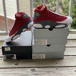 BRAND NEW JORDAN 13 “RED FLINT” FOR SALE!!! GS SIZE 6  $190.  MEN’s SIZES 8 & 9 $270