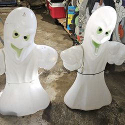 2 vintage general foam 36 inch ghost blowmold  both lighted 150 Both