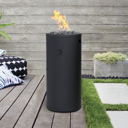 22" Round Metal Outdoor Column Fire Pit - Threshold