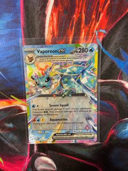 Pokemon Vaporeon Ex Prismatic Evolutions