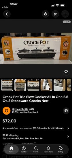 Crockpot Trio 2.5 Qt