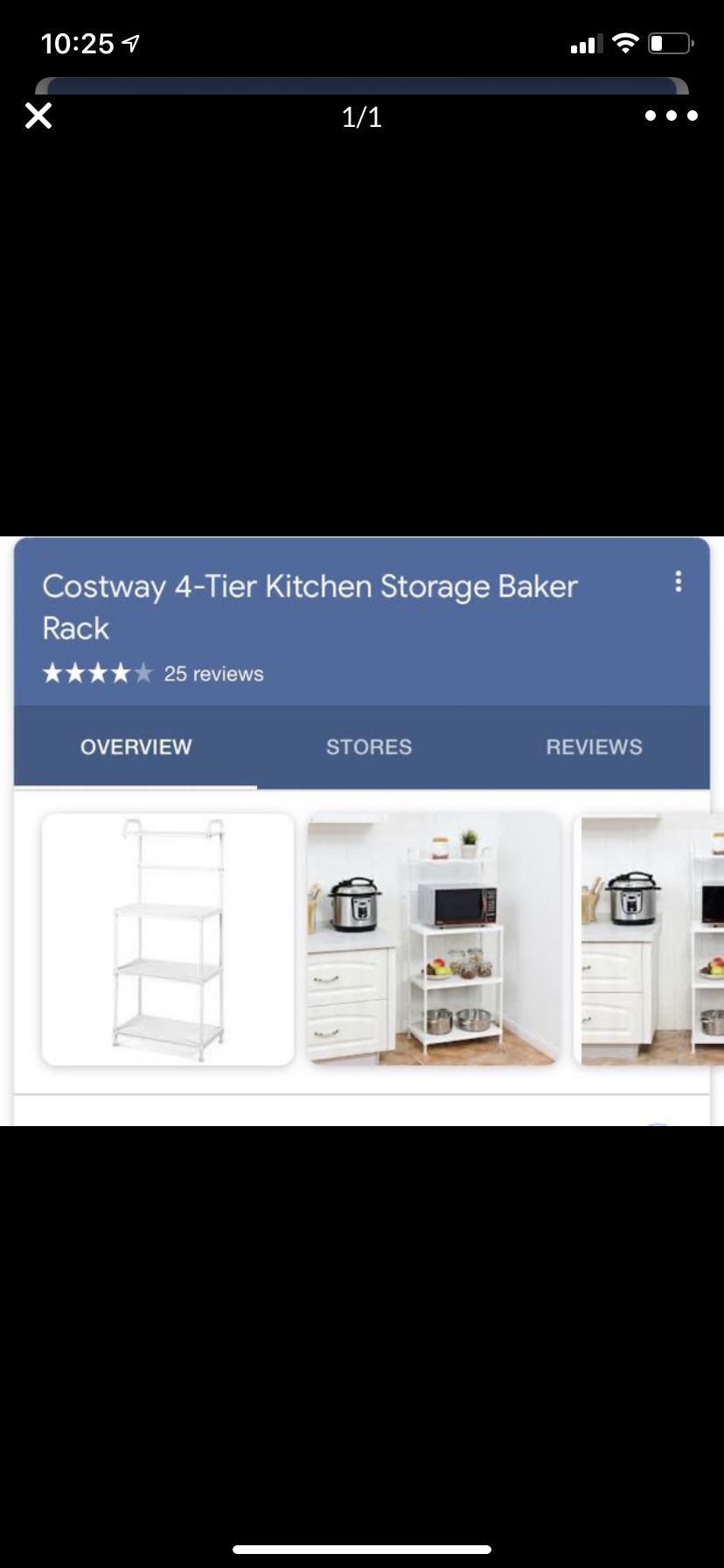 Kitchen storage baker rack