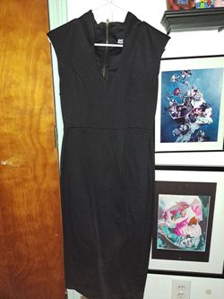 Sleeveless V Neck Black Maxi Dress 