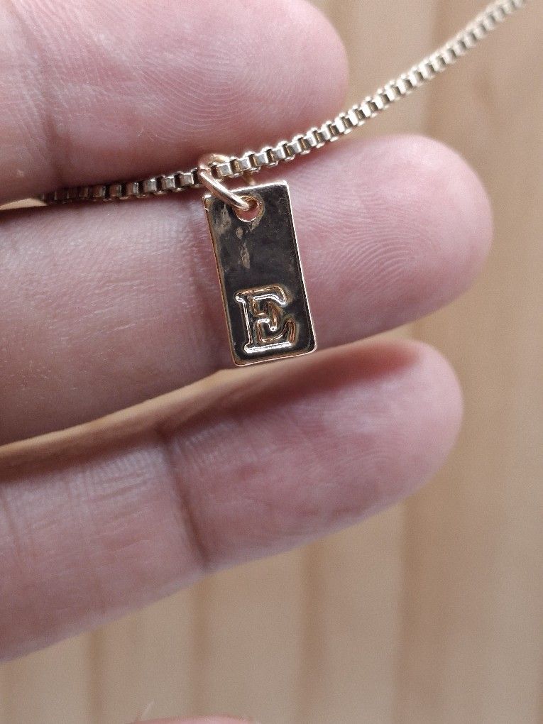 Initial E Pendant Necklace