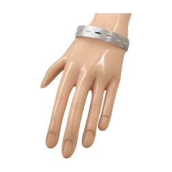 1950s Napier Etched Textured Bangle Bracelet, Silver Tone Metal, Classic Midcentury Style, Collectible Costume Jewelry, Vintage Jewelry