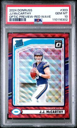 PSA 10 2024 Panini Donruss J.J. McCarthy Rated Rookie