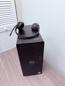 Pc computer, keyboard, headset
