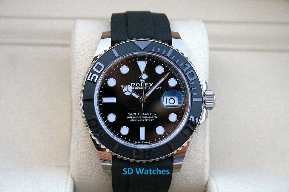 ROLEX 226659 YACHTMASTER 42MM WATCH WHITE GOLD OYSTERFLEX - T9999