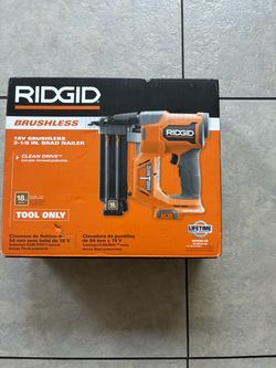 Ridgid 18V Brushless 18 Ga 2 1/8 in Brad Nailer W/ Clean Drive Tool Only (R09891B)