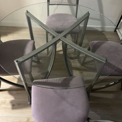 Dining Table Set, 4 Chairs