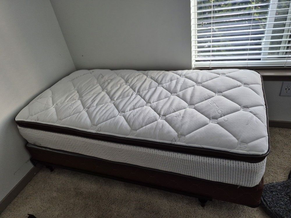 (2 ) Brand New Twin Mattress And Box Spring