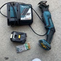  Makita 18-Volt Hackzall Compact Reciprocating Saw model XRJ01)