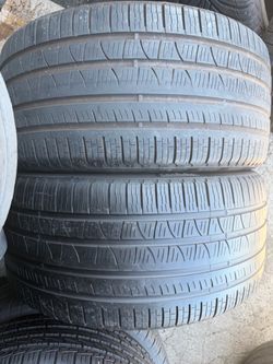 (2) 295/35R21 PAIR OF USED TIRES PIRELLI SCORPION 60% LIFE !!!