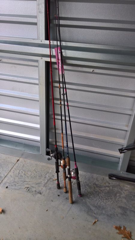 Fishing poles and tackle box