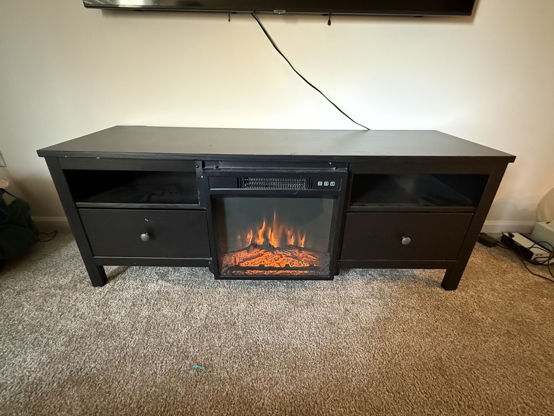 Entertainment Stand w/ Electric Fireplace
