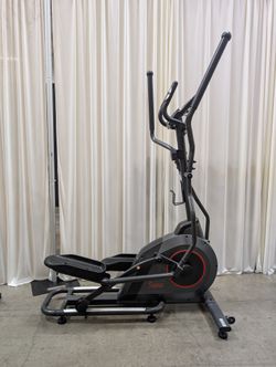 Black Magnetic Elliptical Trainer with Red Accents