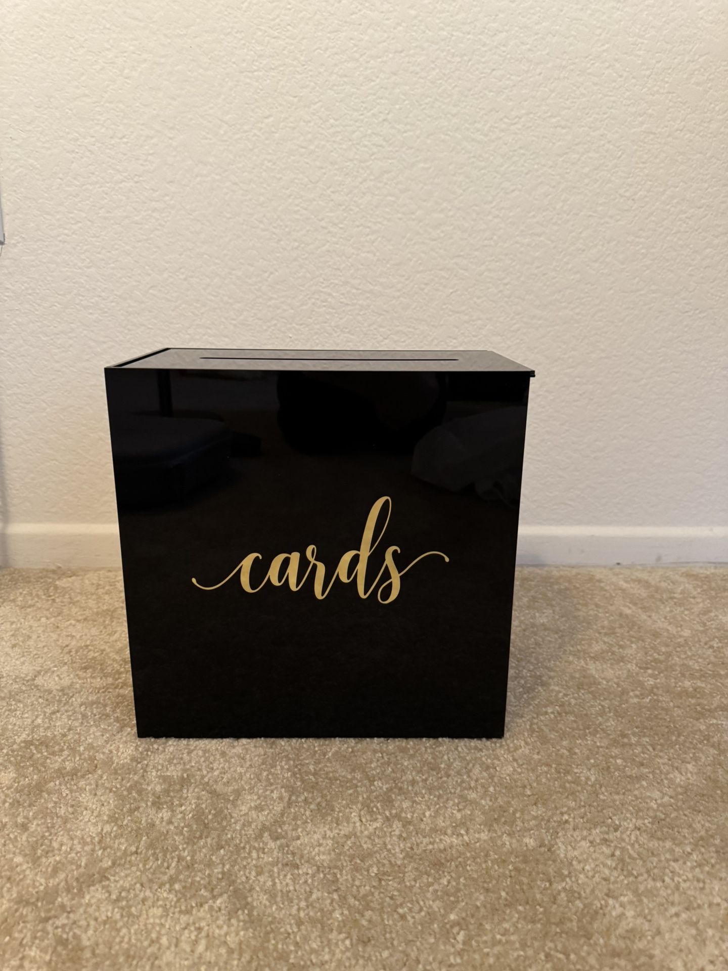 Black & Gold Card Box - Looks Brand New