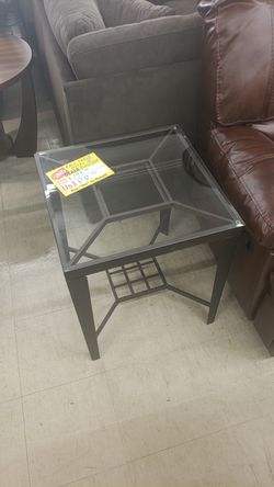 Glass end table