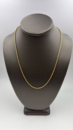 14KT YELLOW GOLD 20” ROPE LINK CHAIN 11GR
