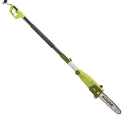 Sun Joe SWJ803E 10 inch 8.0 Amp Electric Multi-Angle Pole Chain Saw, Green