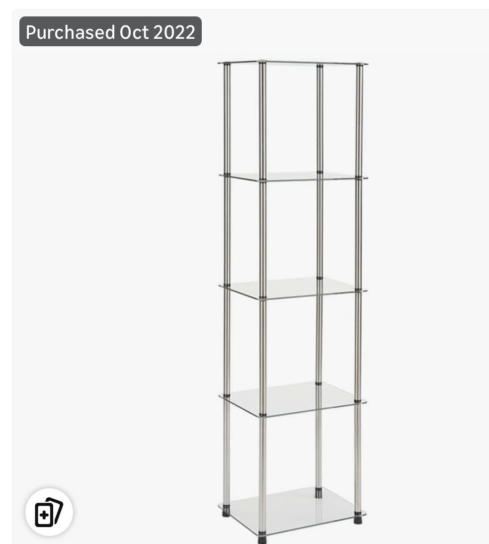 4 Tier Glass Shelves