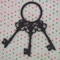 VINTAGE CAST KEY RING WALL PLAQUE KEY HOLDER