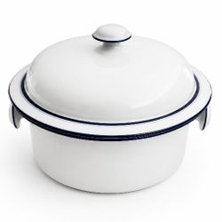Vintage Dansk Bistro Christianshavn Blue 3-Quart Covered Casserole - NEW / UNUSED