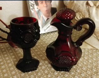 Avon 1876 cape cod collection Ruby red glass