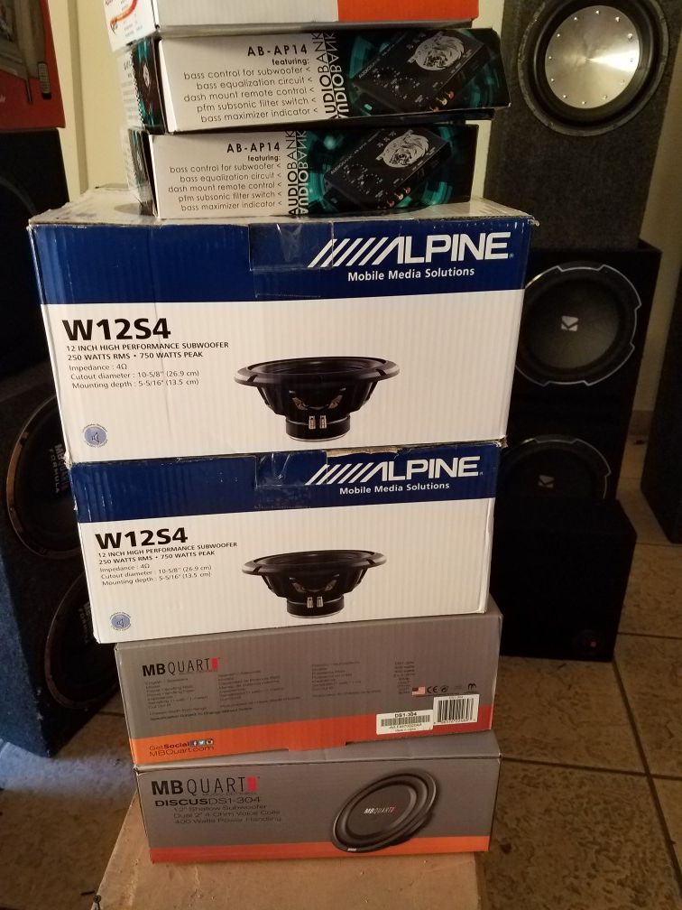 SUBS, AMPS, EPICENTER, STEREOS, WIRING KIT AND MORE