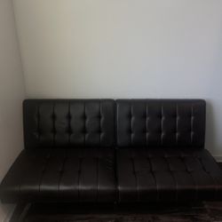 Bartlett Full 69.9'' Wide Faux Leather Tight Back Convertible Sofa